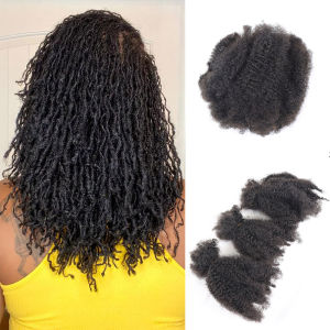 Tóc Người Afro Kinky Bulk 50g Chất Liệu Remy Dùng Để Tết Tóc Nối Tóc Xoăn Tết Tóc Dreadlock Sửa Chữa Tóc Phù Hợp Với Màu Nhuộm Tóc Tối Hơn