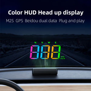EKLEVA Color HUD Dual Data Car Head-Up Display M2S Windshield Display Screen Meter Speed MPH KMH Car Electronics Accessories