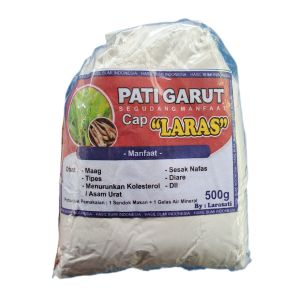 Tepung Pati Garut - tepung Garut cap Laras - tepung Garut murni tanpa campuran - tepung Garut premium - kemasan 500 gr - makanan alternatif menyehatkan