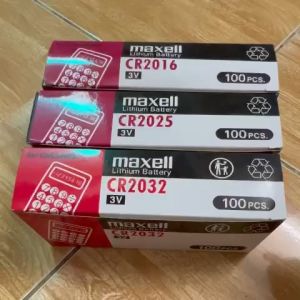 Hộp 20 Vỉ (100 Viên) Pin Maxell Nhật Bản CR2032 / CR2025 / CR2016 Date 2032