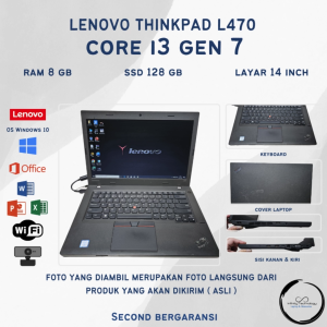 Lenovo Thinkpad L470 i3 Gen 7 Ram 8 Gb Ssd 128Gb Laptop Gaming Slim