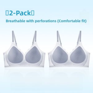 PIER N°5 | Ice Silk Wireless Bra Womens Summer Thin Seamless Small Chest Illusion Gathered Bra Breathable Comfortable Underwear