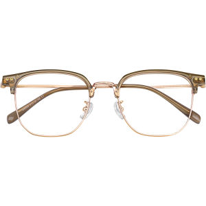 Colore.in | Browline Titanium Eyeglass Frames Blue Light Protection Large Face