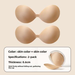 MONCAICHAN | Dream Color Morning Invisible Bra Womens Push Up Top Small Chest Appears Large Wedding Dress Use Milk Paste No Shoulder Strap Underwear