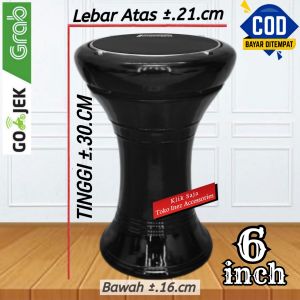 Darbuka Kayu Anak 6 inch Hitam Glos Mika Import
