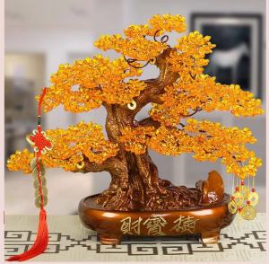 Handmade DIY Beading Wealth Tree Ornament Creative Home Decorations Craft Gift Display Piece Fashionable Jewelry Accessories