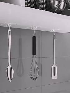 10/20 Pcs Hooks Transparent Strong Self Adhesive Door Wall Hangers Hooks Suction Heavy Load Rack Cup Sucker for Kitchen Bathroom