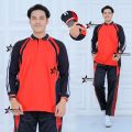 Baju Olahraga One set pria lengan panjang pakai saku / Setelan baju Olahraga senam pria wanita. 