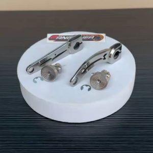 มือลิงดั้มเบรค เวฟดรีม ลายธนูโค้ง/ลายสายฟ้าขาตรง งานเลสแท้