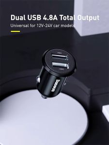 Bộ tẩu sạc đa năng dùng cho xe hơi Baseus Grain Mini (5V 3.1A Fast Charge 2 cổng USB Car Charger)