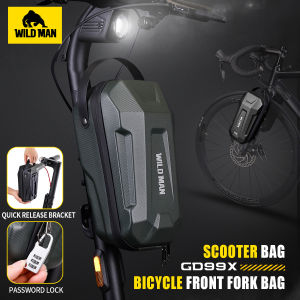 WILD MAN Electric Scooter Handlebar Bag EVA Hard Shell Quick-Detachable Front Storage Bag with Waterproof Design