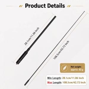 RH660S Telescopic High Gain Antenna SMA Female Dual Band 10W Aerial For Baofeng DM-32 UV-32 DM-1701 SW-9 UV-5R Radio Accessories