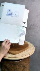 Paper lunch (Isi 50 Pcs )-Lunch Box Ukuran L - kotak Dus Kemasan Ayam Geprek/Kraft Laminasi Dus Anti Minyak  Kertas Ukuran L Khusus