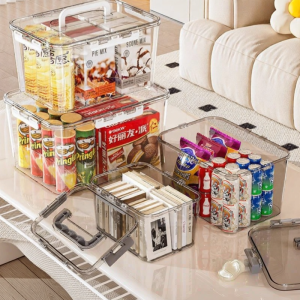 Dust-proof with Lid Snack Drinks Organizer Box