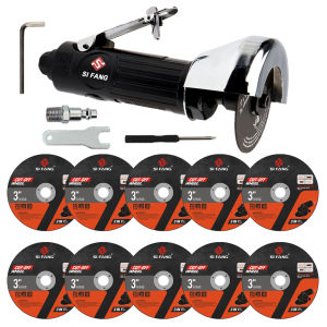 SI FANG Pneumatic 3 Inch Cutting Machine Angle Grinder Polishing Tool with 10pcs Cutting Discs for Metal And Steel