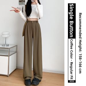 XIANYIJIAO | New Drape Drop Small Size Women Trousers Straight Leg Wide Pant