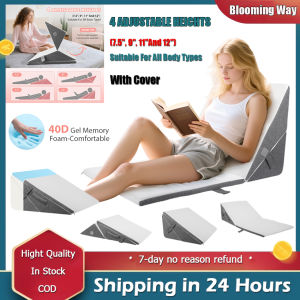 🚚การจัดส่งภายในประเทศ🚚หมอนลิ่มโฟมจำรูปปรับได้ (7.5/9/11/12 ") -ความสูง4ระดับสำหรับหลังและสนับเข่าRelief นอนกรนGERD และอิจฉาริษยา | หมอนหลัง-Su-Rgery