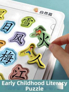 BEISHU | Chinese Character Recognition Puzzle Educational Toy for Children 3-6 Years Old