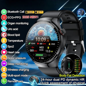 2025 New Smart Watch for Men & Women - 1.43 Inch Round HD Touch Screen Blood Pressure & ECG+PPG Heart Rate Monitor Bluetooth Calling Sleep Tracking Step Counter 450mAh Long Battery Life - Fashionable & Durable Smartwatch Best Gift for Birthday