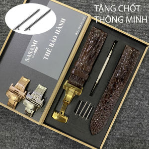 D51. Dây đồng hồ CHỐT THÔNG MINH Da Cá Sấu Gai Tay GỒM : 1 DÂY + 1 KHÓA TẶNG 1 HỘP 2 CHỐT THÔNG MINH2 CHỐT THƯỜNG và 1 CÂY THAY DÂY