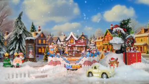 Tonecheer Ice Rink 3D Wooden Puzzle DIY Music Box Mechanical Model