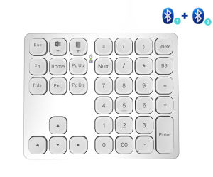 JOMAA | JOMAA Slim Bluetooth Rechargeable 36-Key External Number Pad Keyboard for Data Entry Compatible with iPad And Laptop
