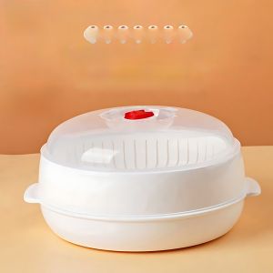 Food Grade Microwave Steamer Lid ness Preservation Insulation Special Rice Box Steaming Container Kitchen Accessory