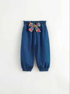 Marc&Janie | Cotton Loose Bowknot Style Denim Pants