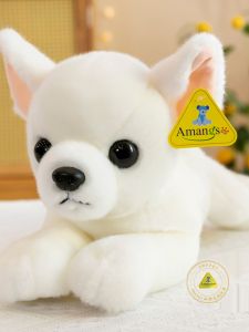 Cute Realistic Chihuahua Plush Toy Birthday Gift for Girls Children Doll Fabric Puppy Simulation Stuffed Animal Collectible