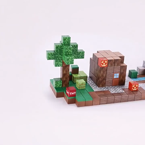 75 pcs Minecraft 𝗠𝗮𝗴𝗻𝗲𝘁𝗶𝗰 Building Assemble Blocks DIY Magnet Toys Puzzle Child Learning Kids Boys Collecton Gift
