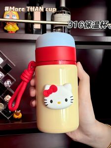 Cốc Nước Mini Dễ Thương Bằng Thép Không Gỉ 316 Cốc Giữ Nhiệt Di Động Cho Nữ Cốc Nhựa PP Có Thể Rửa Dễ Dàng Cốc Đựng Trà Không Có Tách Trà