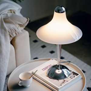 💥Dream Best🔥 Nordic Simple Glass Table Lamp Desk Lamp Horn Shade Bedside Atmosphere Lamp Plug‑in Home Decor Gift for Bedroom Study Living Room