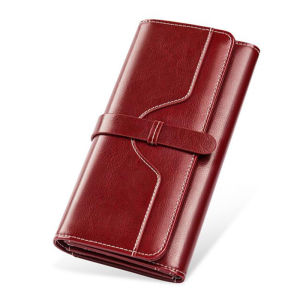 BANYANU Large Capacity Credit Card Holder Women Wallets Cow Genuine Leather Long Purse Phone Clutch Bag for Women