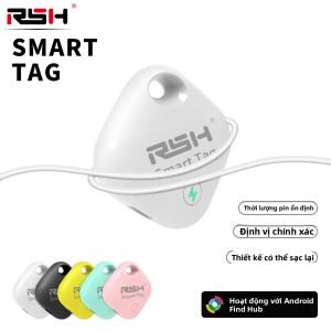 Thiết Bị Định Vị GPS RSH Tương Thích Với Android Xiaomi Samsung Moto Google Find My Định Vị Xe Báo Động Khi Hết Phạm Vi Nhắc Nhở Thông Minh.