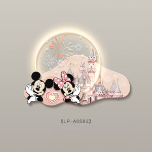 Cute Cartoon Mickey Light Painting Childrens Room Decorative Artwork Boys Girls Bedroom Wall Bedside Hanging Picture Princess Room Wall Lamp
