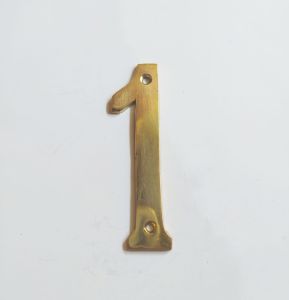 NOMOR PLAT RUMAH / ANGKA HURUF KANTOR KUNINGAN - NUMBER BRASS GOLD