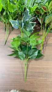 Cây giả trang trí 1 cành 7 nhánh 30cm nhiều mẫu decor nhà cửa văn phòng tường cỏ lá giả lá trầu bà lá môn lá rùa