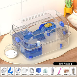 Luxury Villahamster Cage Transparent Material Large Space Pet Hamster House Acrylic Doorhamster Shelter Small Pet Cage