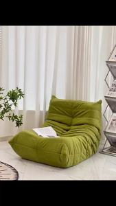 Caterpillar Lazy Sofa Bedroom Living Room Recliner Italian Style Reclining Small Sofa Balcony Cream Leisure Single Chair