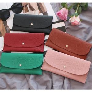 ทันสมัย กระเป๋าสตางค์ใบยาวทรงสลิมสําหรับผู้หญิงกระเป๋าถือลายลิ้นจี่ นักเรียน กระเป๋าใส่เหรียญ อินเทรนด์ ดีไซน์ ขนาดกะทัดรัดพกพาสะดวก