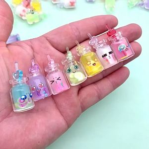 ขวดจิ๋วลายน่ารัก สไตล์มินิมอล อุปกรณ์ตกแต่งตู้ปลา ติดกระเป๋า ตกแต่งบ้าน พวงกุญแจ DIY