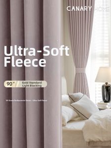 Luxury French Style Purple Imitation Cashmere Chenille Light Blocking Curtain
