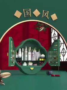 Cosmetics storage box hanging on the wall home bedroom no punching jewelry box bathroom sink skincare product sorting box