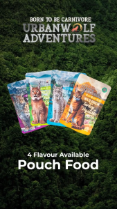 UrbanWolf Adventures High Quality Cat Pouch with Herbs Mix Grain Free Complete Balanced Cat Wet Food 100G