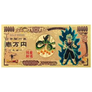 Dragon Ball Commemorative Banknote Anime Peripheral Japanese Cartoon Gold Foil Coin Plastic Coin Collection Coin Holiday Birthday Gifts
