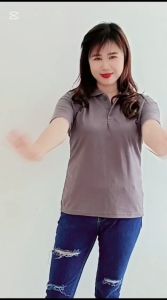 Kaos Kerah Polos Merah Maroon Wanita Lengan Pendek & Bahan 100% Katun Premium