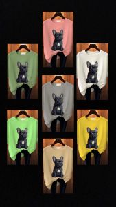 BAJU KAOS WANITA OVERSIZE BASIC LENGAN PENDEK PRINTING DTF FRANCH BULLDOG KATUN COMBED JUMBO BLUS