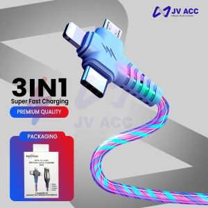 NANVAN NVN-K3 LAMP KABEL DATA CHARGER MICRO USB / TYPE C / LIGHTING FAST CHARGING FOR ANDROID / IOS / IPHONE SMARTPHONE