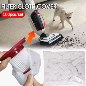 ชุดเครื่องกรองเครื่องดูดฝุ่นแบบใช้แล้วทิ้งอเนกประสงค์หน้ากากกรองฝุ่นทอมือกันฝุ่นตัวกรององค์ประกอบตาข่ายหนาระบายอากาศอุปกรณ์ถุงฝุ่นทำความสะอาด100ชิ้น