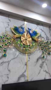 Đồng Hồ Treo Tường Con Chim Công Tài Lộc Chính Hãng D1 Home Kim Trôi Trang Trí Tường Decor Phòng Khách -38CN